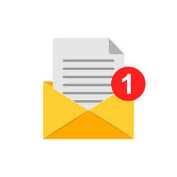 mail envelope icon in flat style email message vector image