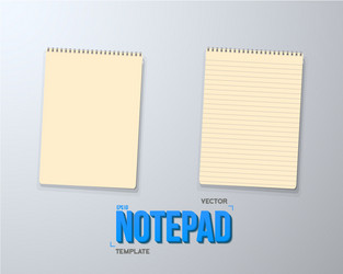 Notepad set realistic empty mockup vector