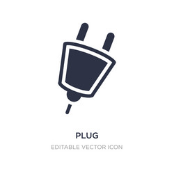 Plug icon on white background simple element from vector