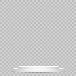 white podium round 3d empty with steps vector image