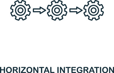 horizontal integration icon thin line style vector image