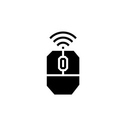 mouse wireless icon computer component solid vector image