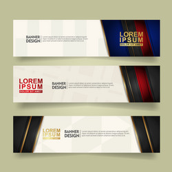 set abstract banner template design with luxury vector