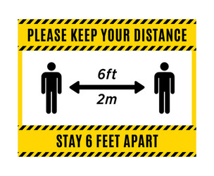 Social distance keep stay apart vector