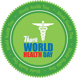 isolated label with text and elements for world vector image