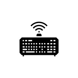 keyboard wireless icon computer component vector image