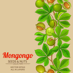 Mongongo branches pattern on color vector