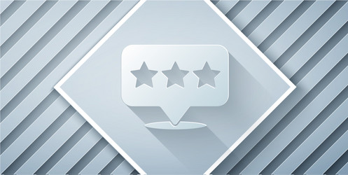 paper cut map pointer with star icon isolated vector image
