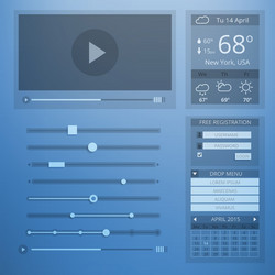 ui transparency flat design of web elements vector image