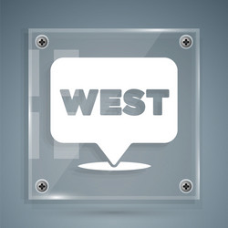 white pointer to wild west icon isolated on grey vector image