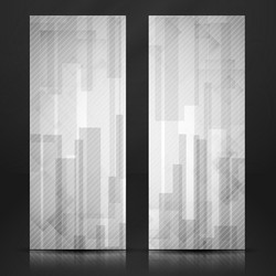 abstract white rectangle shapes banner vector