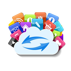 Cloud computing concept vector