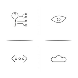 internet technologies simple linear icon vector image