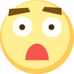 yellow emoji icon for app game ui or web design vector image
