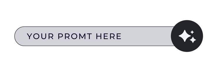 ai interface element featuring prompt bar vector image