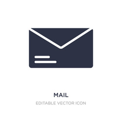 mail icon on white background simple element from vector image