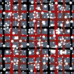 Seamless pattern with berries on subtle background vector