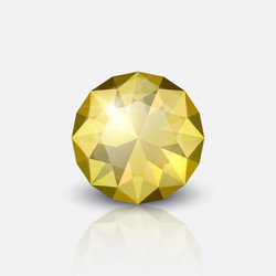 3d realistic transparent gemstone diamond vector