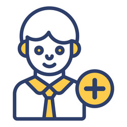 add user icon interface as a simple sign vector image