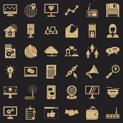 adv file icons set simple style vector image