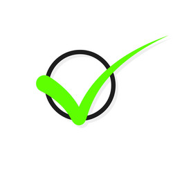 Checkmark green isolated icon concept success vector