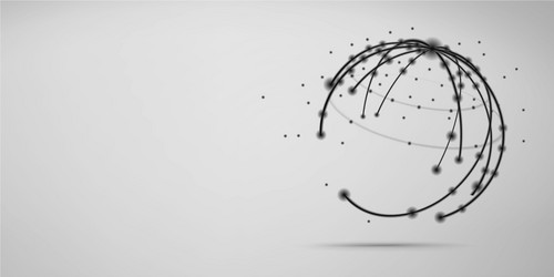 global network connection visualization vector image