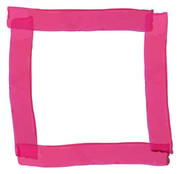 pink marker stroke frame rectangular color shape vector image