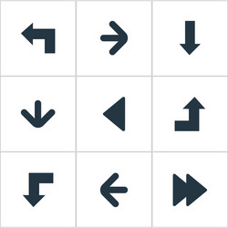set of 9 simple indicator icons can be found vector image