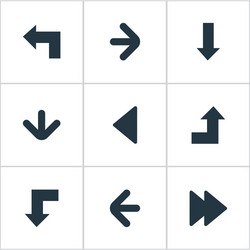 Set of 9 simple indicator icons can be found vector