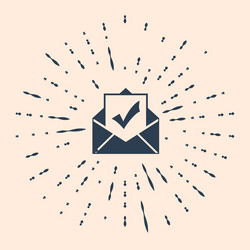 black envelope with document and check mark icon vector image