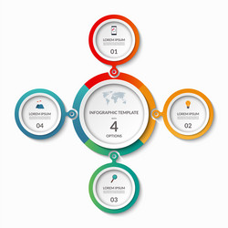 Circular Option Template - Workflow Layout vector image