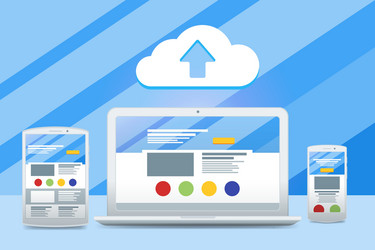 development of adaptive design and a cloud service vector image