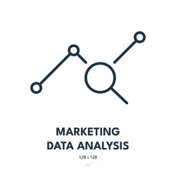 Marketing data analysis icon report analytics vector