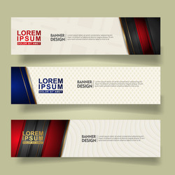 Set abstract banner template design with luxury vector