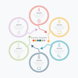 thin line infographic element vector