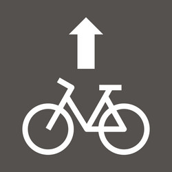 bicycle lane sign vector