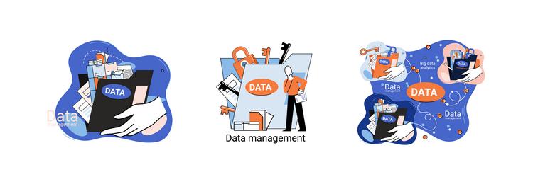 big data analytics platform management vector image