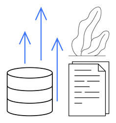 data growth and document management concept vector image