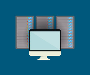 database storage computer vector image