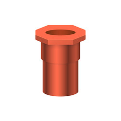 Pvc plastic pipe fitting icon Royalty Free Vector Image