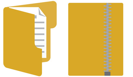 zip folder archive directory vector image
