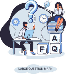 ladge question mark problem and solution concept vector image