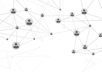 social user network structure web background vector image