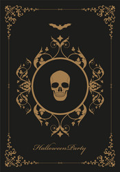 Terrifying Ornamental Skull Frame Vector Image