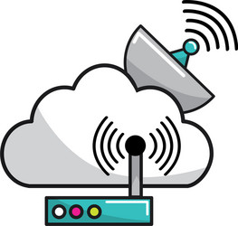 isolated web hosting design vector image