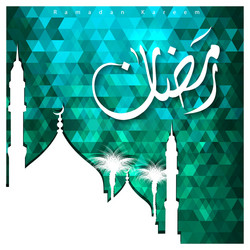ramdan kareem design with abstract background vector image