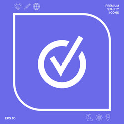 Rounded check mark icon graphic elements Vector Image