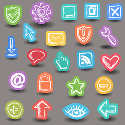 set of internet web icons vector image