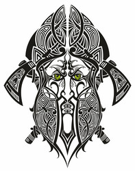 viking head Vector Image