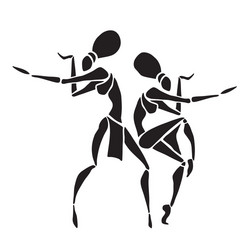 African Silhouette Dancer Vector Image